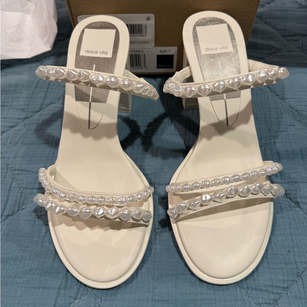 Dolce Vita Barrit Pearl Heels - size 7